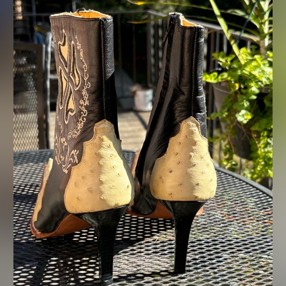 Grand Canyon Ostrich Boots With Stiletto Heels. Mexican Made Size 4 / US 6.5-7 - Picture 8 of 14
